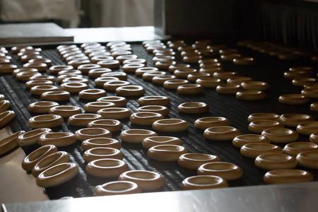 生产烹饪产品的输送带糖果厂车间输送带设备机械用甜饼干自动烘焙生产